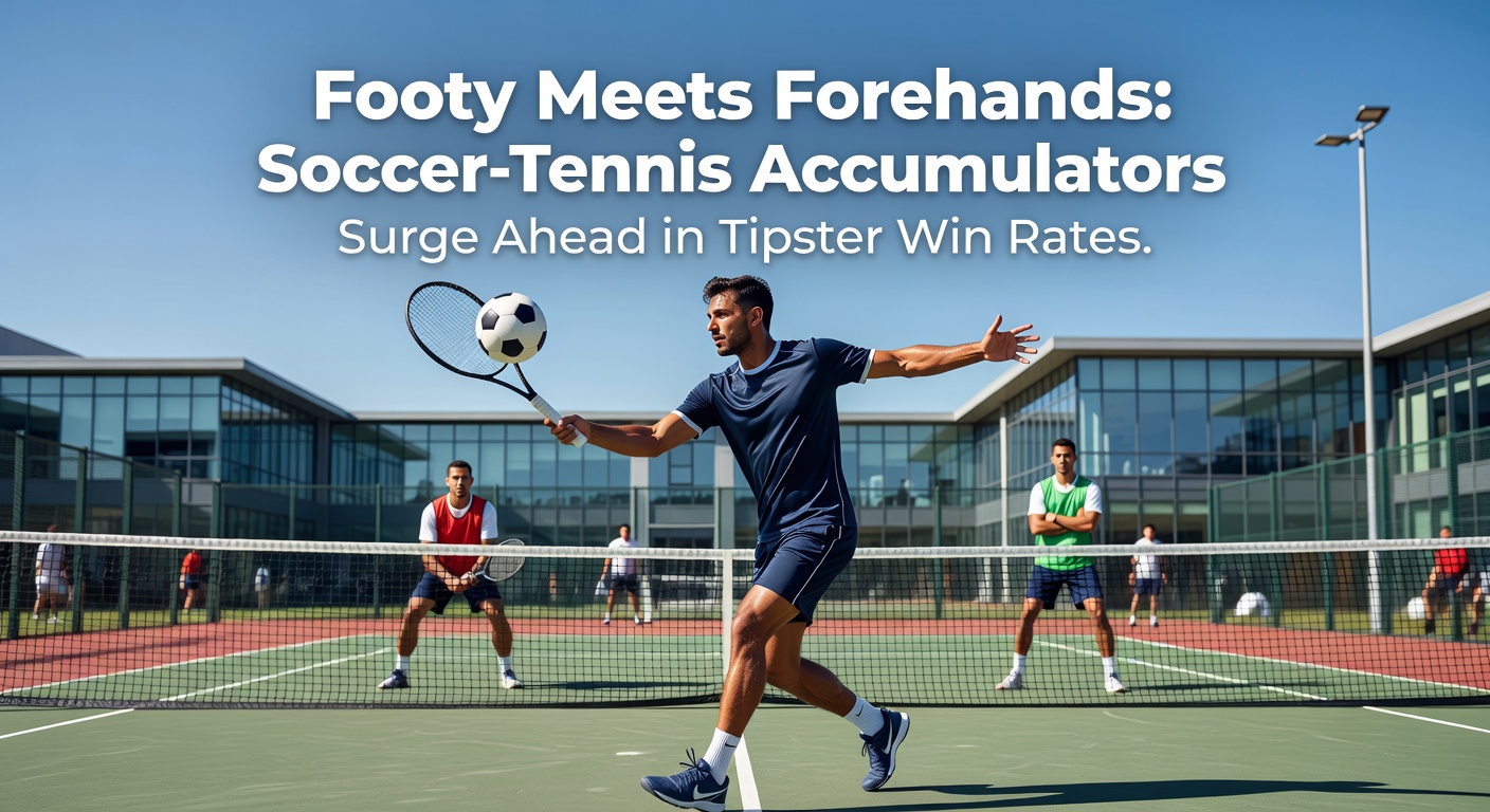 Infographic comparing soccer-tennis accumulator performance against other bet types, highlighting peaks in win rates during spring 2026