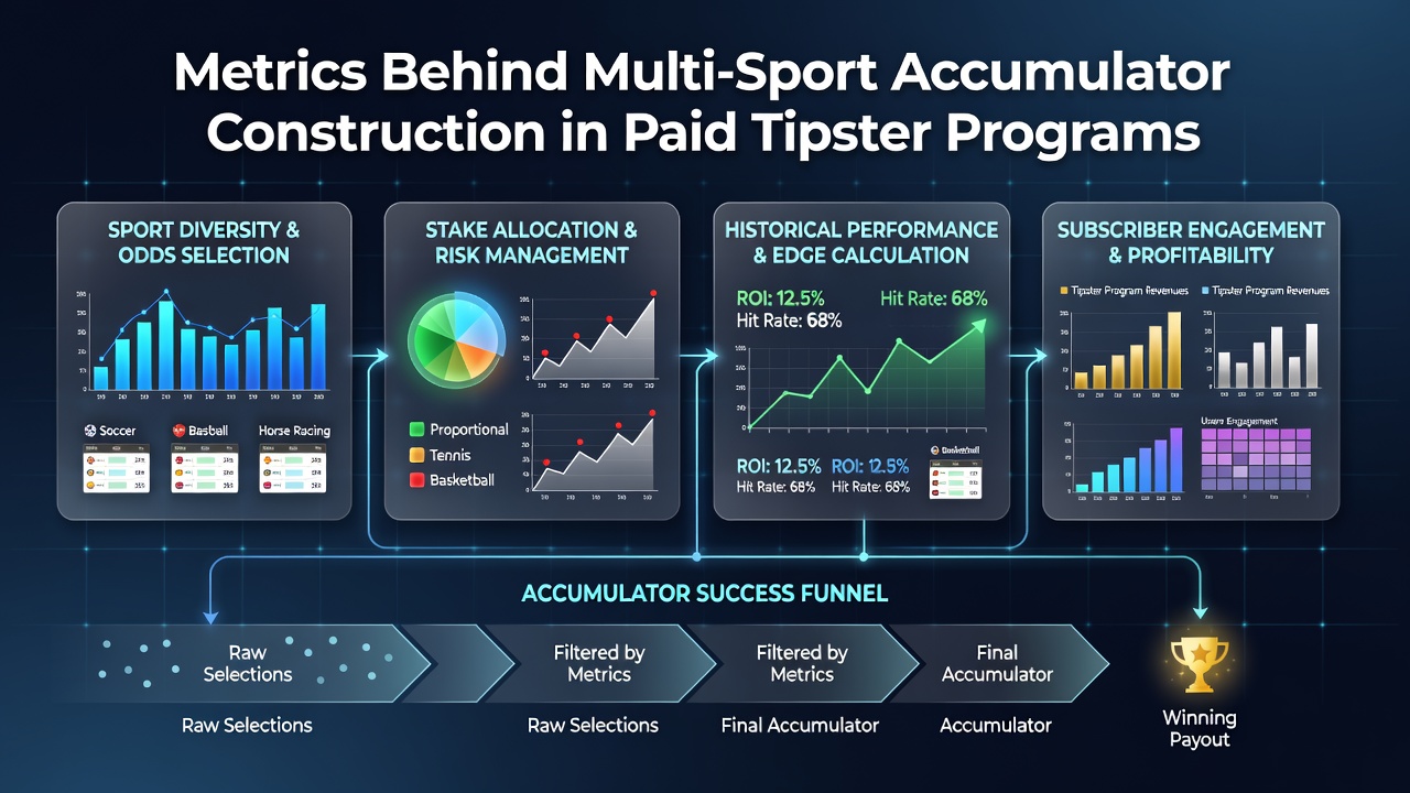 Data Metrics in Multi-Sport Accumulator Formation for Paid Tipster Programs