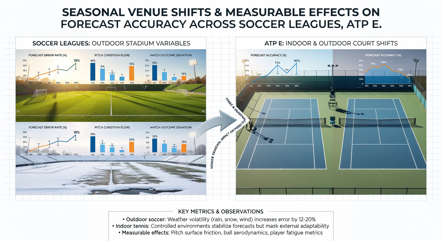 Data visualization of forecast accuracy variations across seasonal venue types