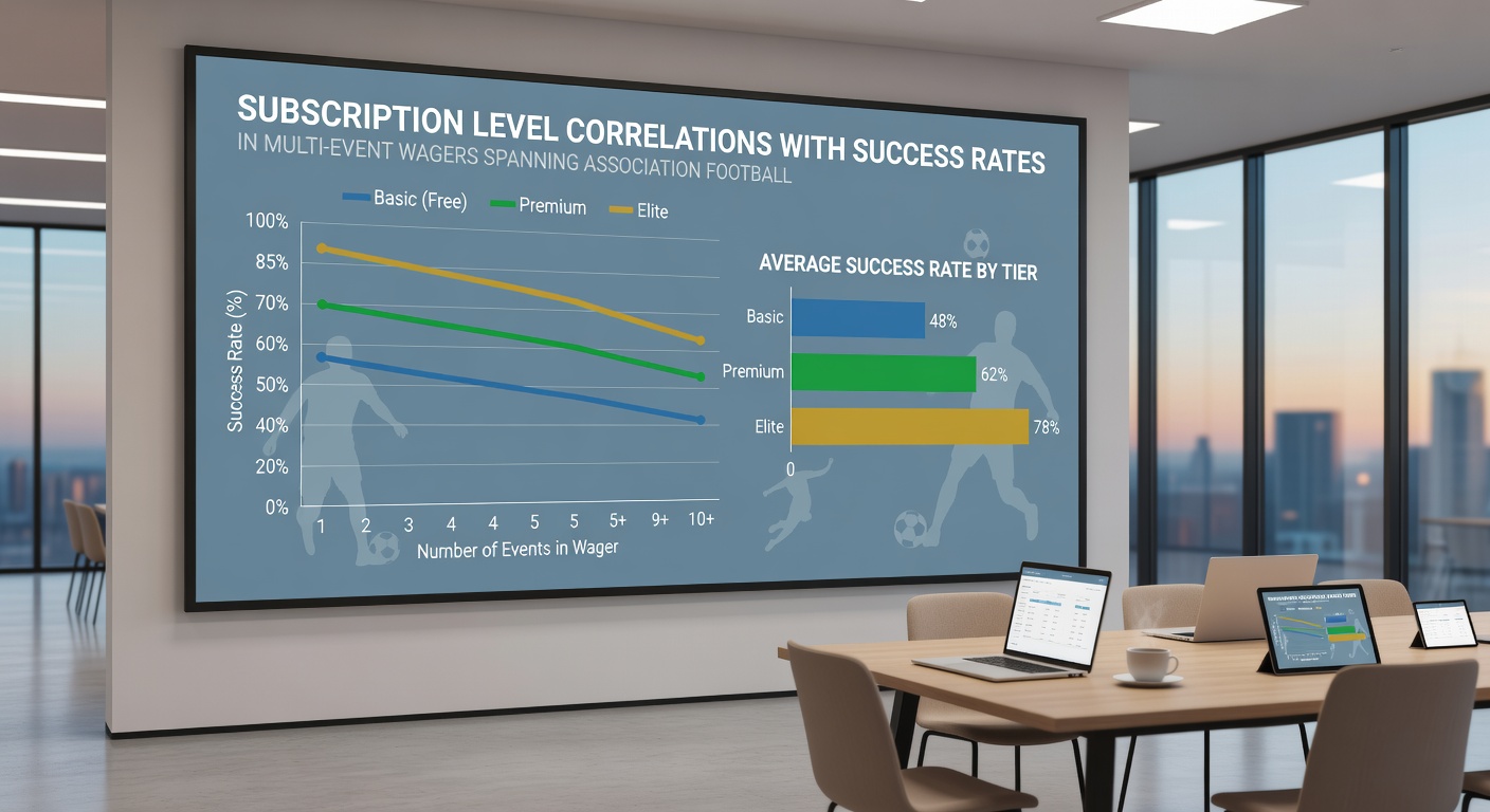 Graph illustrating win rate variations across subscription levels for combined football and tennis accumulator bets