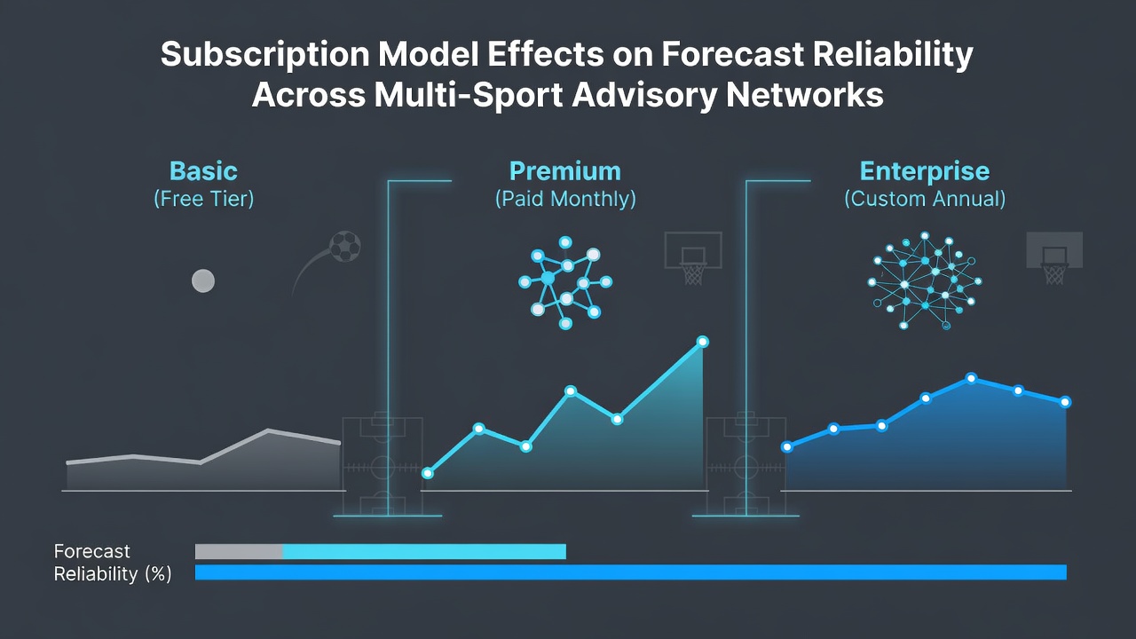 Data visualization showing subscription tier impacts on multi-sport forecast accuracy metrics