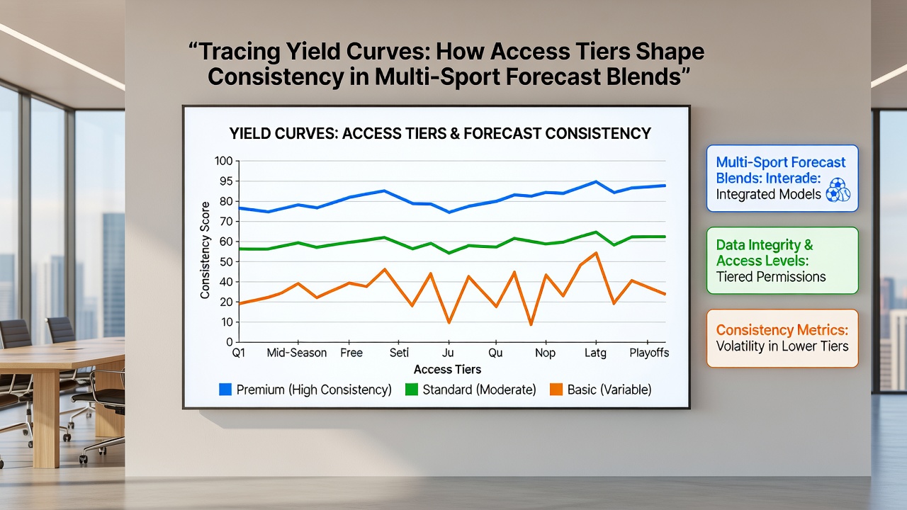 Comparative charts showing yield consistency improvements in blended multi-sport forecasts at premium access levels